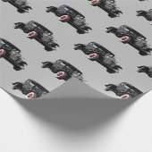 ヴィンテージクラシックブラックアンティークカー男らし ラッピングペーパー (角)