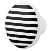 ヴィンテージクラシックブラック&ホワイトストライプ セラミックノブ (右)