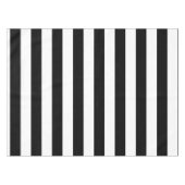 ヴィンテージクラシックブラック&ホワイトストライプ テーブルクロス (正面(横))