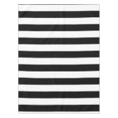 ヴィンテージクラシックブラック&ホワイトストライプ テーブルクロス (正面)