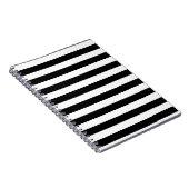 ヴィンテージクラシックブラック&ホワイトストライプ ノートブック (右側)