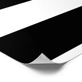 ヴィンテージクラシックブラック&ホワイトストライプ ポスター (角)