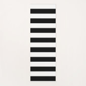 ヴィンテージクラシックブラック&ホワイトストライプ ヨガマット (正面)