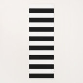 ヴィンテージクラシックブラック&ホワイトストライプ ヨガマット (裏面)