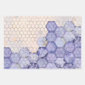 ヴィンテージクラシックブルービー花ミックスとマッチ ラッピングペーパーシート (正面2)