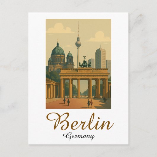 ヴィンテージクラシックベルリンドイツランドマーク ポストカード (正面)