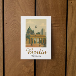 ヴィンテージクラシックベルリンドイツランドマーク ポストカード