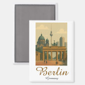 ヴィンテージクラシックベルリンドイツランドマーク マグネット (正面/裏面)