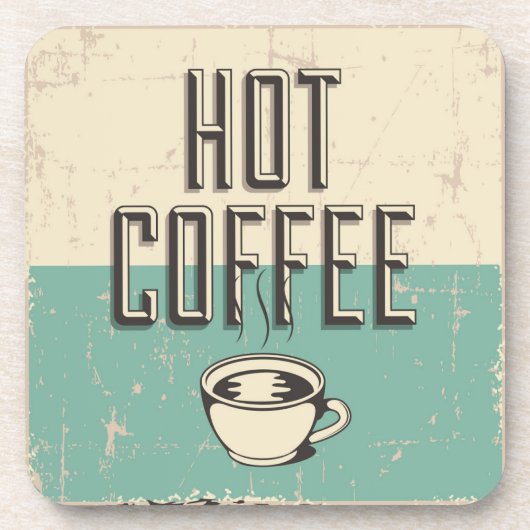 ヴィンテージクラシックホットコーヒー コースター (正面)