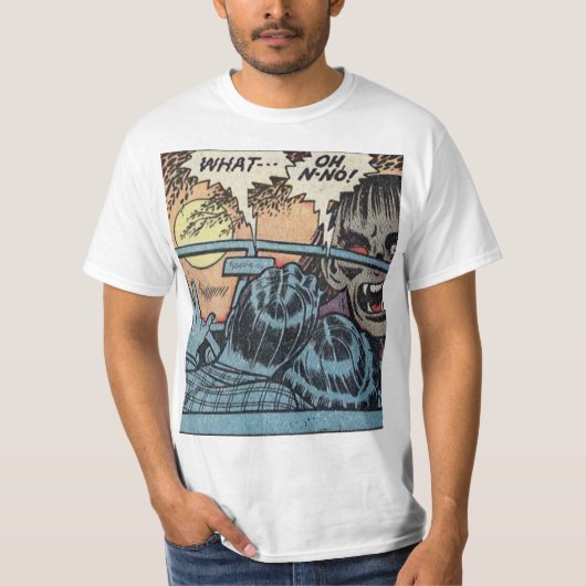 ヴィンテージクラシックホラー漫画 Tシャツ (正面)
