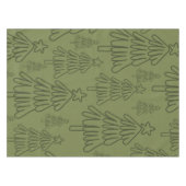 ヴィンテージクラシックホリデーパターン – クリスマスツリー(1) テーブルクロス (正面(横))