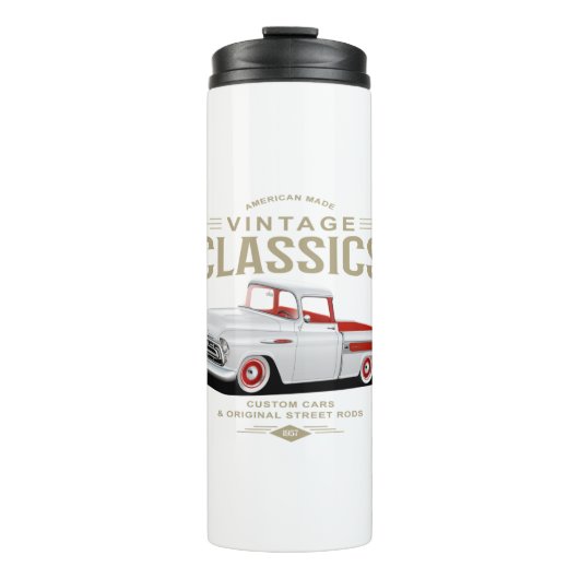 ヴィンテージクラシックホワイトトラック タンブラー (正面)