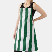 ヴィンテージクラシックボトルグリーン&ホワイトストライプズ エプロン (インサイチュ)