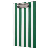 ヴィンテージクラシックボトルグリーン&ホワイトストライプズ クリップボード (左)