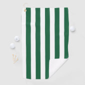 ヴィンテージクラシックボトルグリーン&ホワイトストライプズ ゴルフタオル (インサイチュ)