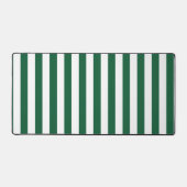 ヴィンテージクラシックボトルグリーン&ホワイトストライプズ デスクマット (正面)