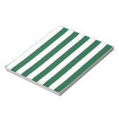 ヴィンテージクラシックボトルグリーン&ホワイトストライプズ ノートパッド (回転)