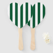 ヴィンテージクラシックボトルグリーン&ホワイトストライプズ ハンドファン (正面&裏面)