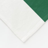 ヴィンテージクラシックボトルグリーン&ホワイトストライプズ フリースブランケット (角)