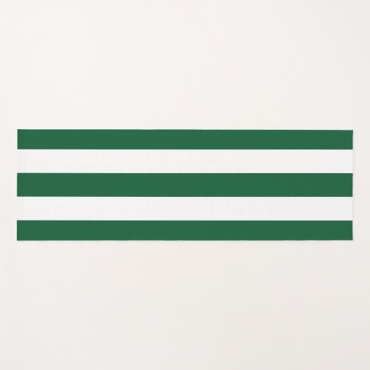 ヴィンテージクラシックボトルグリーン&ホワイトストライプズ ヨガマット (正面(横))