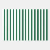 ヴィンテージクラシックボトルグリーン&ホワイトストライプズ ラッピングペーパーシート (正面)