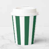 ヴィンテージクラシックボトルグリーン&ホワイトストライプズ 紙コップ (裏面)