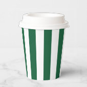 ヴィンテージクラシックボトルグリーン&ホワイトストライプズ 紙コップ (右)