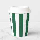 ヴィンテージクラシックボトルグリーン&ホワイトストライプズ 紙コップ (正面)