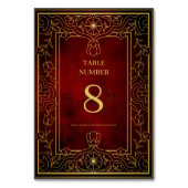 ヴィンテージクラシックユニークカスタムウェディング テーブルナンバー (裏面)