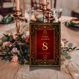 ヴィンテージクラシックユニークカスタムウェディング テーブルナンバー