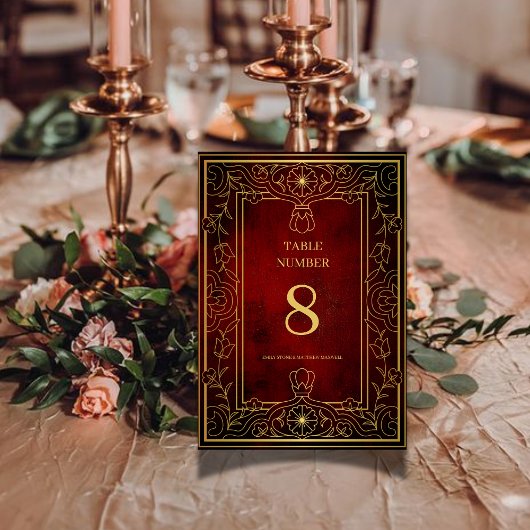 ヴィンテージクラシックユニークカスタムウェディング テーブルナンバー