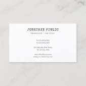 ヴィンテージクラシックルックプロフェッショナルエレガントテンプレート 名刺 (正面)