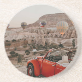 ヴィンテージクラシックレッドカーホットエアバルーンを見る コースター