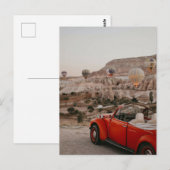 ヴィンテージクラシックレッドカーホットエアバルーンを見る ポストカード (正面/裏面)