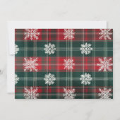 ヴィンテージクラシックレッド&グリーンクリスマスプレイド シーズンカード (裏面)