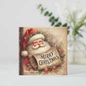 ヴィンテージクラシックレトロイラストレーションサンタクロース シーズンカード (スタンド正面)