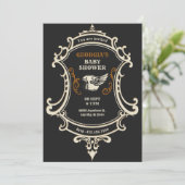 ヴィンテージクラシックレトロバイクベイビーシャワー 招待状 (スタンド正面)