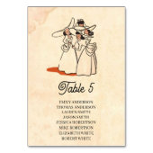 ヴィンテージクラシックレトロマンガ素朴ーブ結婚ライド テーブルナンバー (正面)