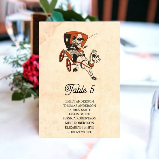 ヴィンテージクラシックレトロ漫画ブ素朴結婚ック テーブルナンバー