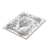 ヴィンテージクラシックロスターグレーフローラトワール タイル (側面)