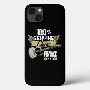 ヴィンテージクラシックロックプリントロックアンドロールギターG iPhone 13ケース