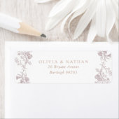 ヴィンテージクラシック中性結婚差出人住所 ラベル (インサイチュ)