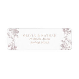 ヴィンテージクラシック中性結婚差出人住所 ラベル