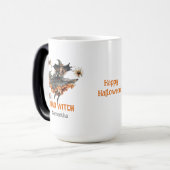 ヴィンテージクラシック伝統的ハロウィーン悪い魔女 モーフィングマグカップ (正面左)