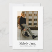 ヴィンテージクラシック写真卒業 案内状 (正面)