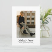 ヴィンテージクラシック写真卒業 案内状 (スタンド正面)