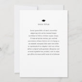 ヴィンテージクラシック写真卒業 案内状 (裏面)