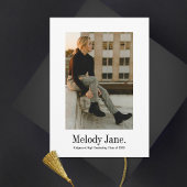 ヴィンテージクラシック写真卒業 案内状