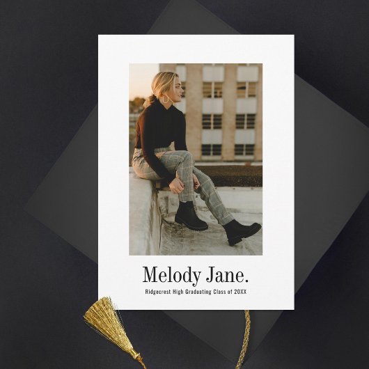 ヴィンテージクラシック写真卒業 案内状