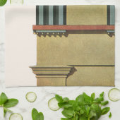 ヴィンテージクラシック建築、テンプルエンタブラチュア キッチンタオル (折り畳み)